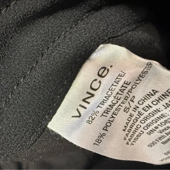 Vince Woman’s Black Pullon Ankle Trouser Dress Pants - Picture 3 of 7